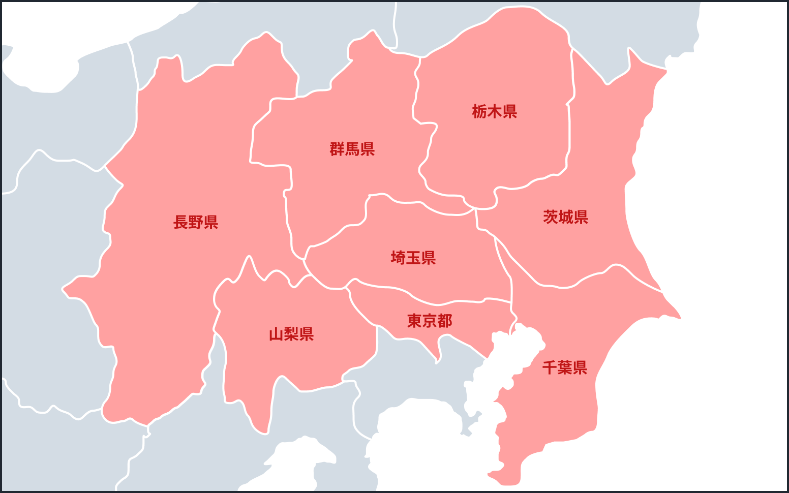 関東地方の地図